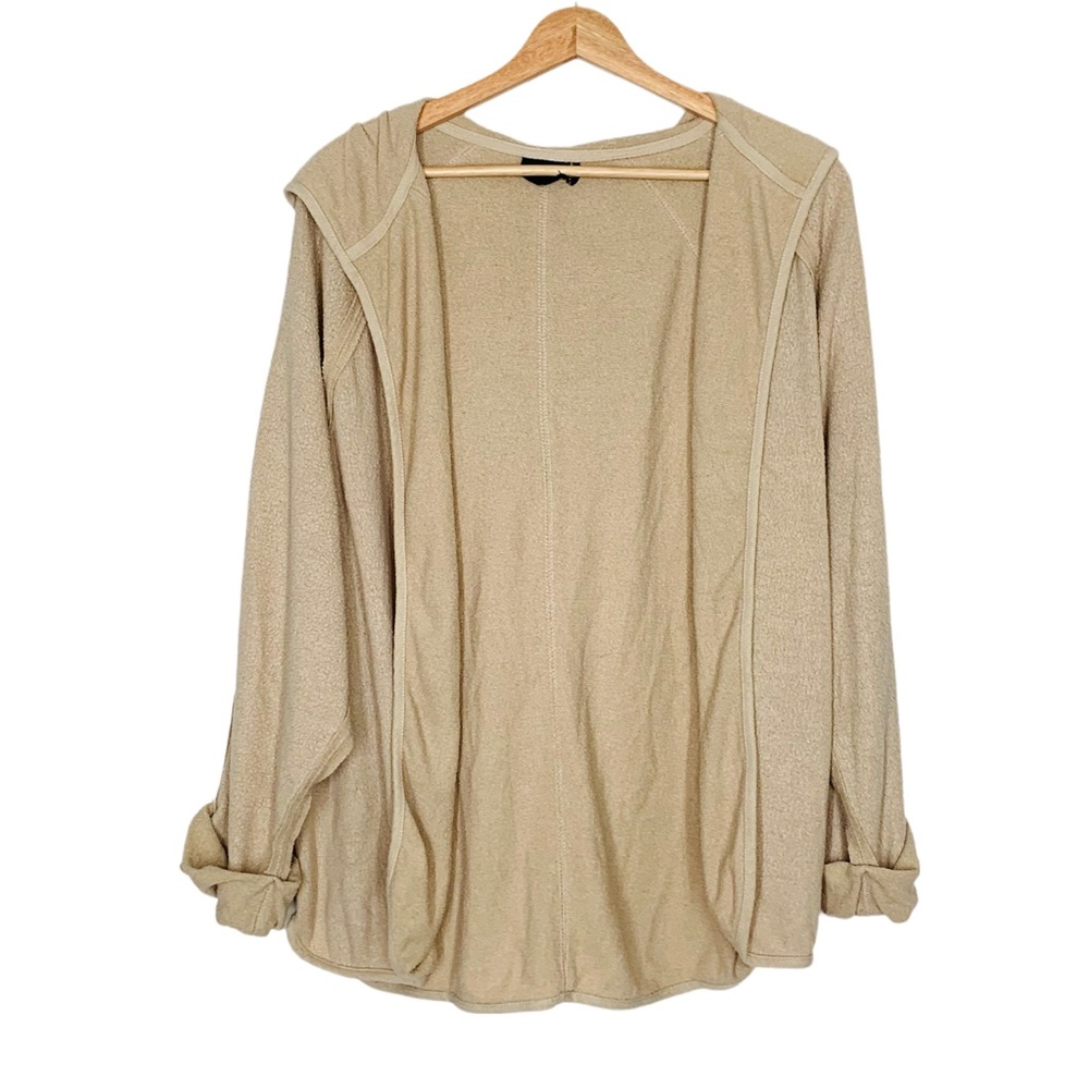 Urban Outfitters Out From Under Tan Open Front Hoodie Cardigan Size XS